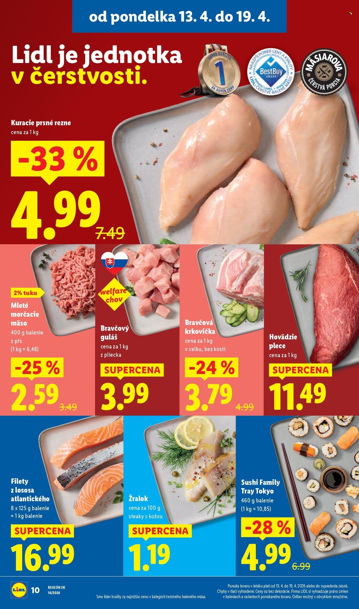 LIDL leták - Od pondelka 13.4.2026 (2026-04-13 - 2026-04-19) | 10
