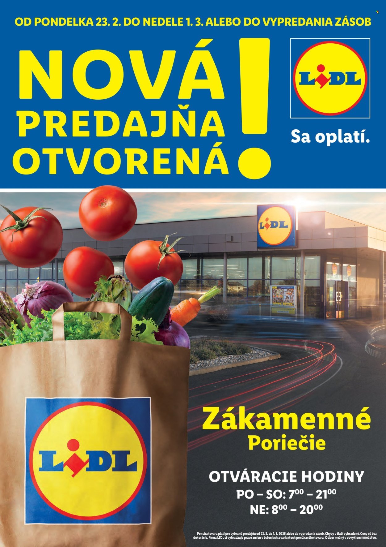 LIDL leták - Nová predajňa v Zákamennom (2026-02-23 - 2026-03-01) | 1