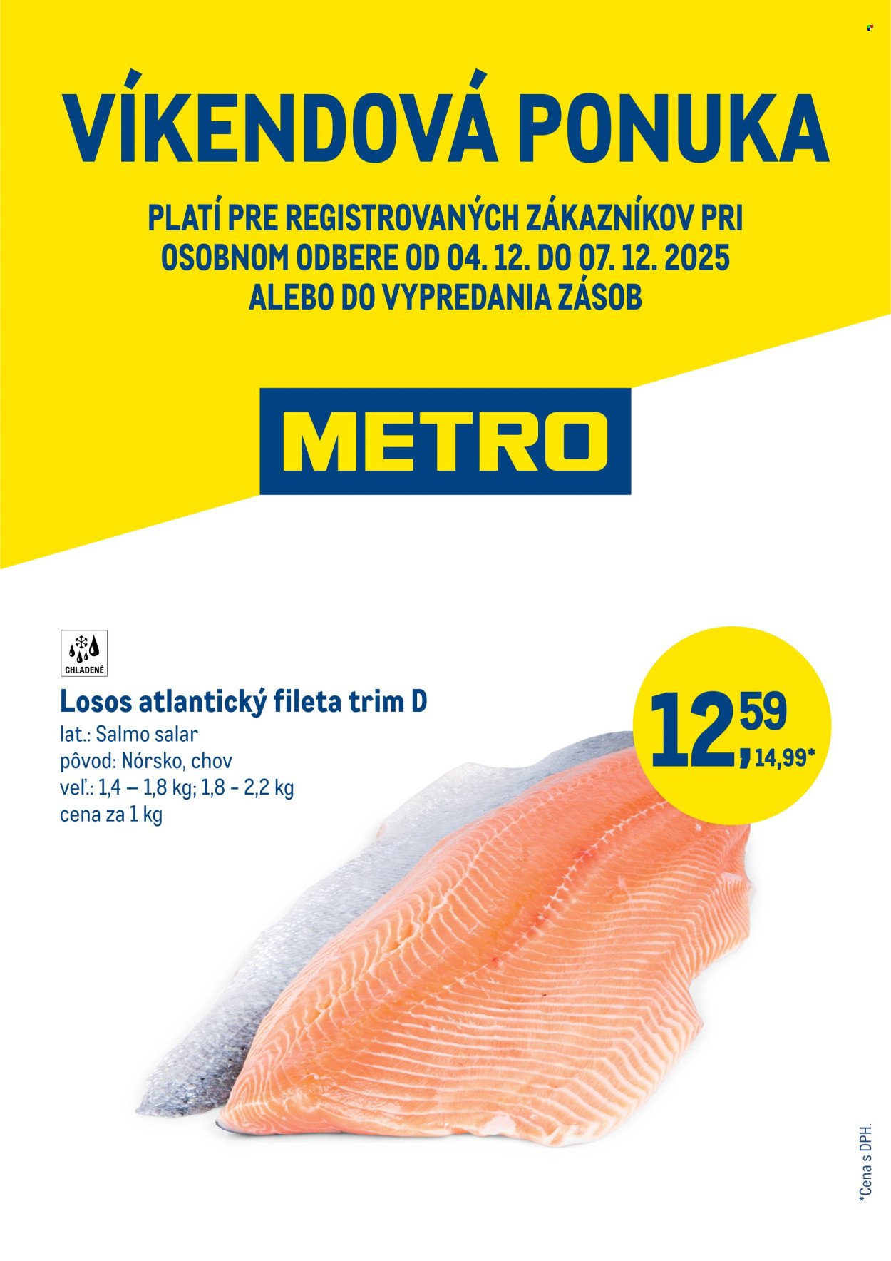 METRO leták - Víkendová ponuka - losos (2025-12-04 - 2025-12-07) | 1