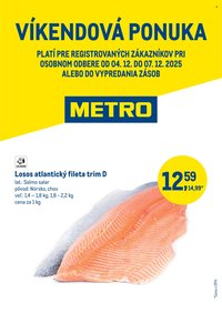 METRO leták - Víkendová ponuka - losos (2025-12-04 - 2025-12-07)