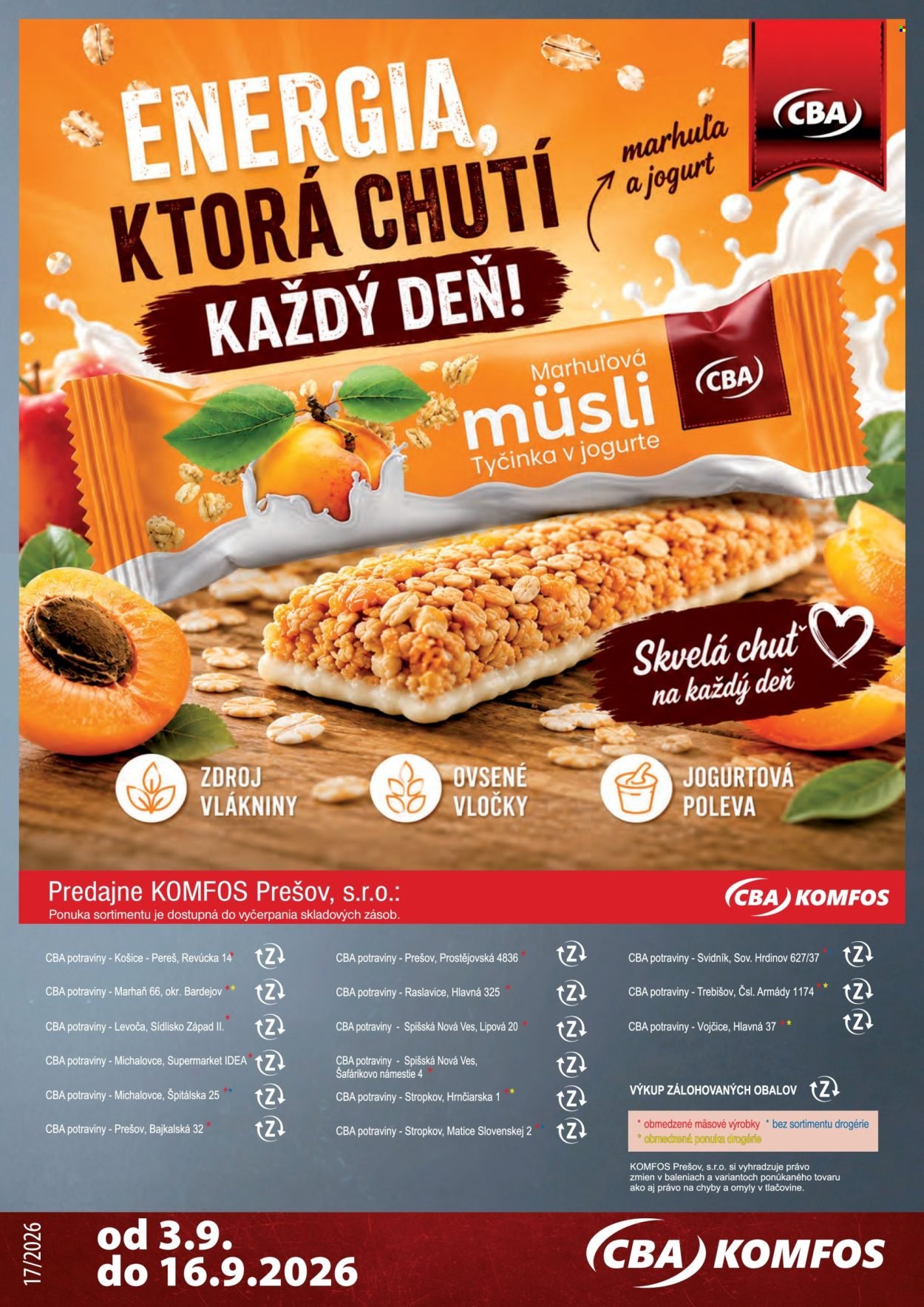 CBA KOMFOS leták - Aktuálna výhodná ponuka - nakúpiš opäť lacnejšie