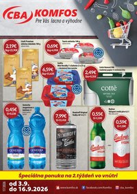 CBA KOMFOS leták - Aktuálna výhodná ponuka - nakúpiš opäť lacnejšie