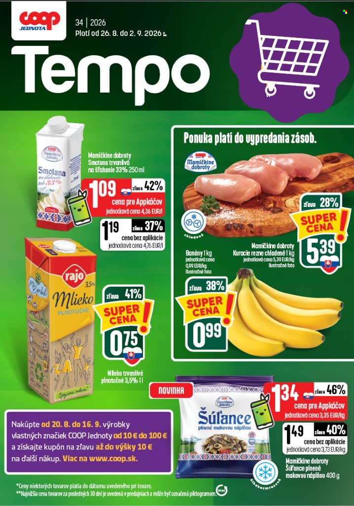 COOP JEDNOTA leták - Od stredy 26.8.2026