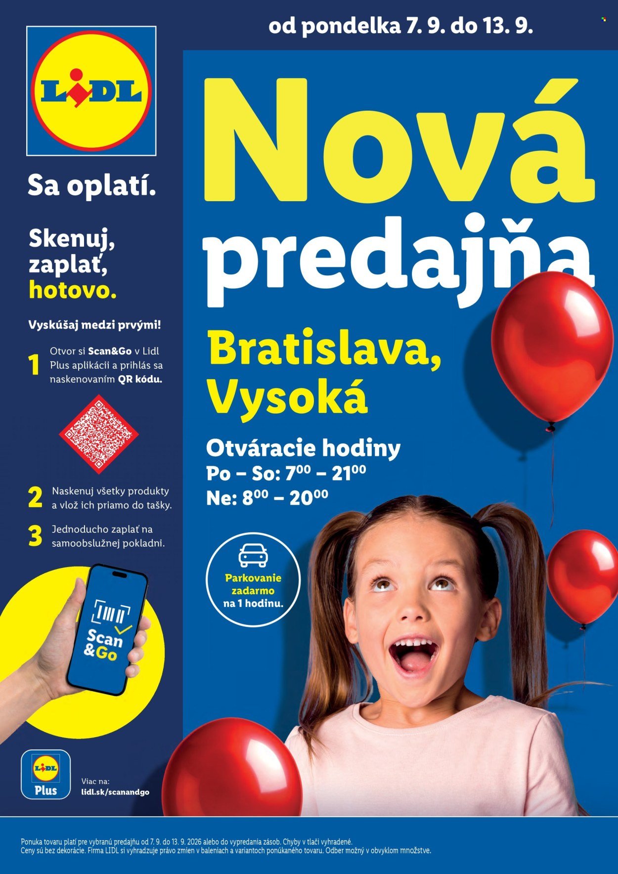 LIDL leták - Nová predajňa Bratislava, Vysoká
