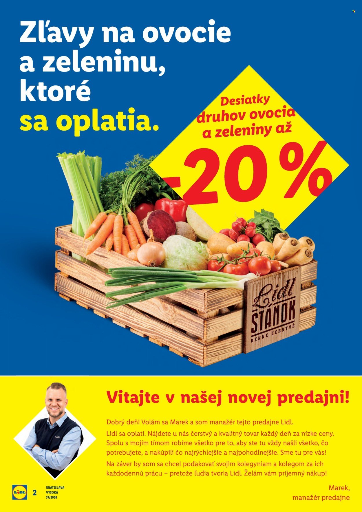 LIDL leták - Nová predajňa Bratislava, Vysoká