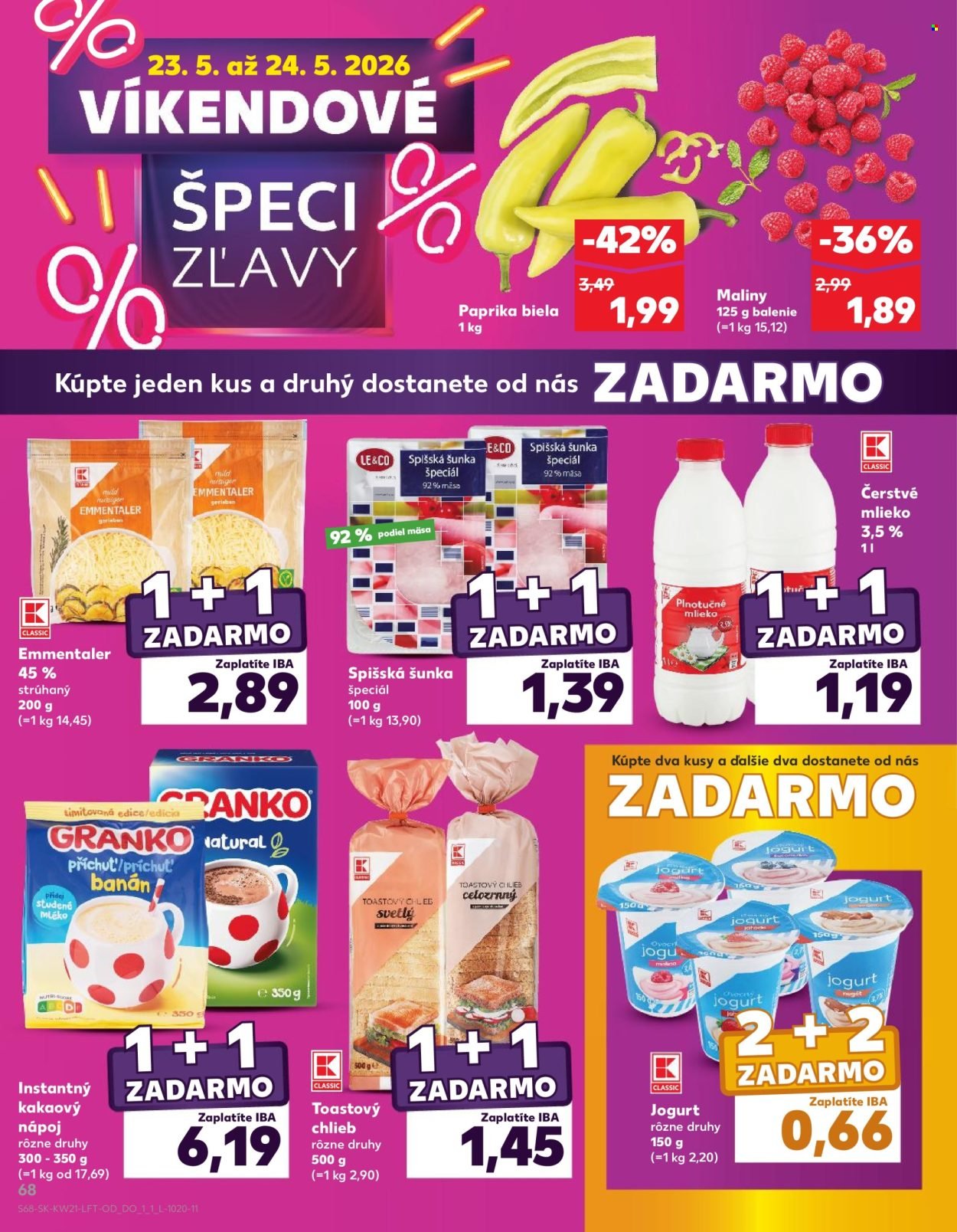 KAUFLAND leták - Od štvrtka 21.5.2026 (2026-05-21 - 2026-05-27) | 68