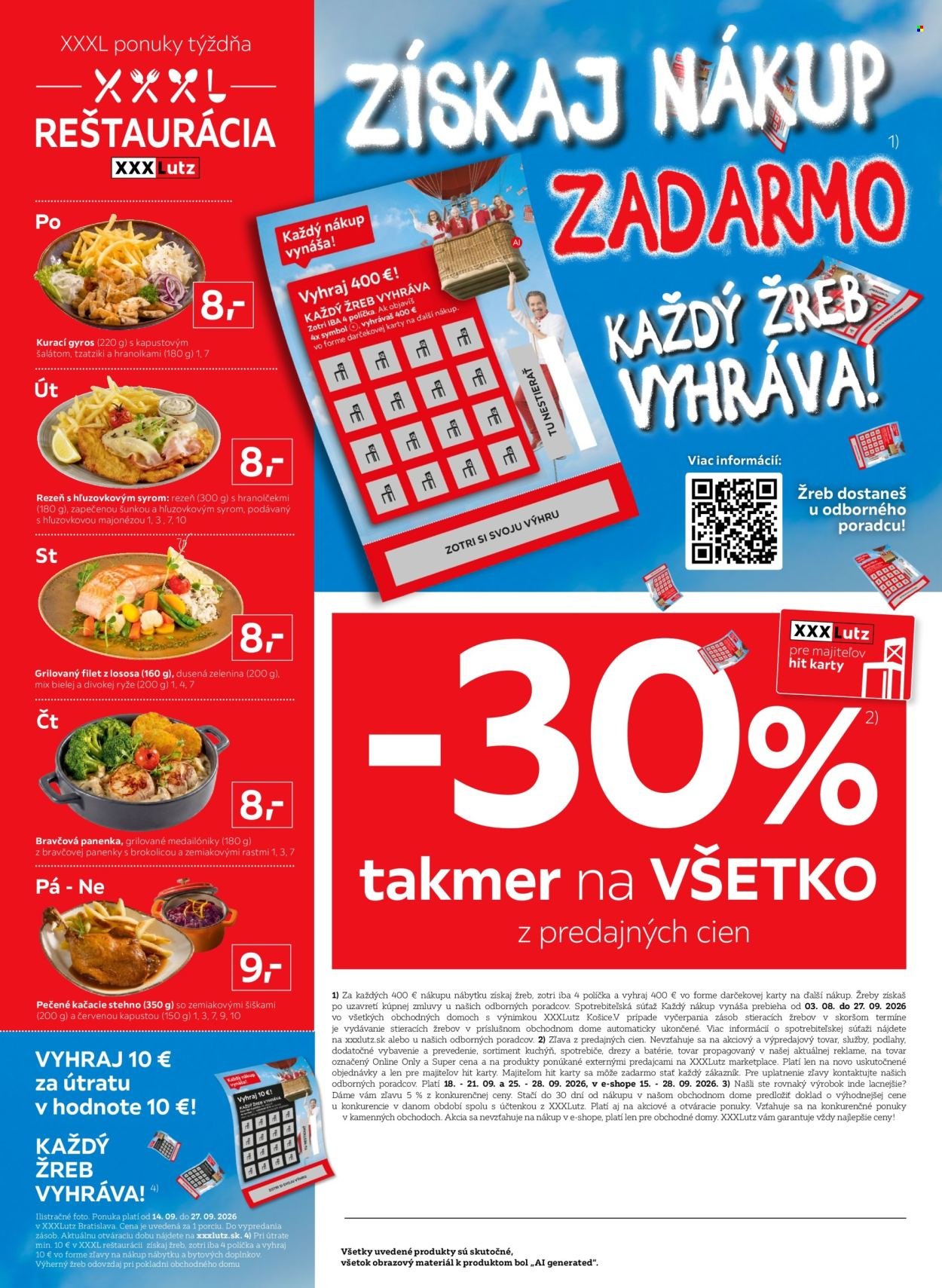 XXXLUTZ leták - Zľava 30 % takmer na všetko