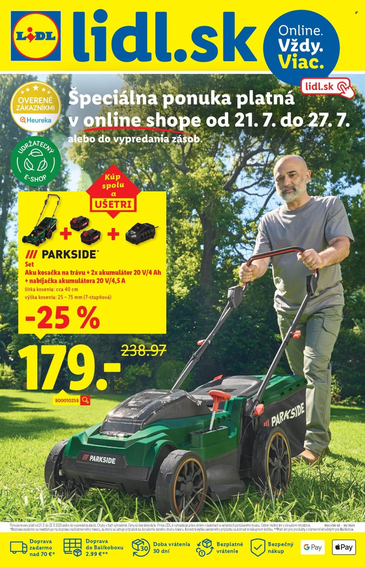 LIDL leták - Online magazín (2025-07-21 - 2025-07-27) | 1