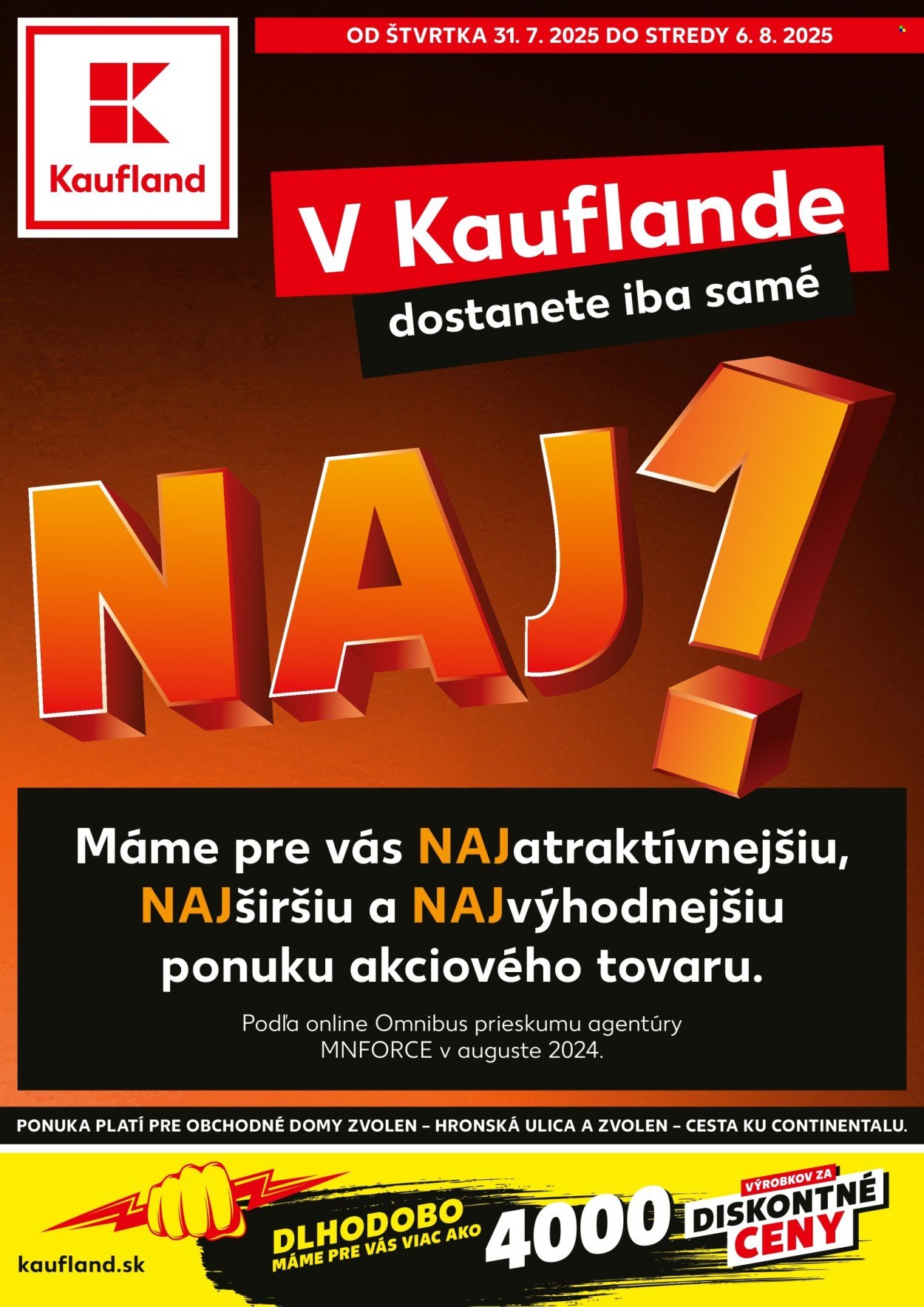 KAUFLAND leták - NAJ! (2025-07-31 - 2025-08-06) | 1