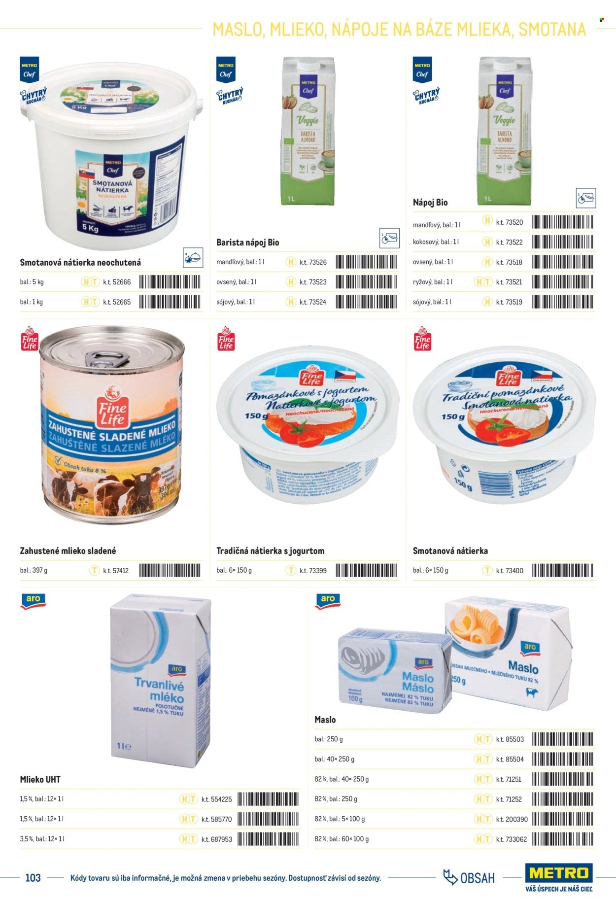 METRO leták - Katalóg vlastných značiek METRO (2025-10-01 - 2025-12-31) | 103