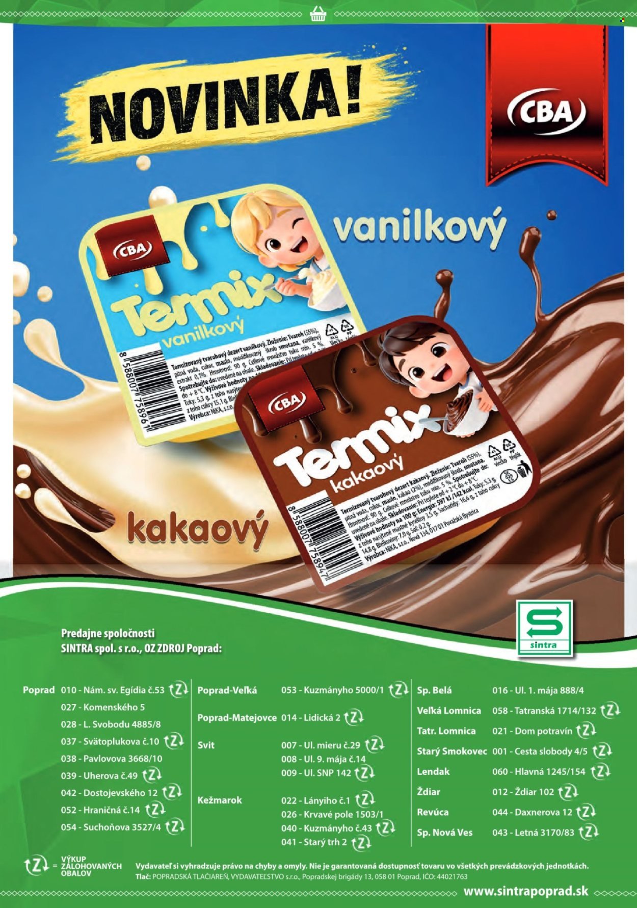 SINTRA leták - Od štvrtka 4.6.2026