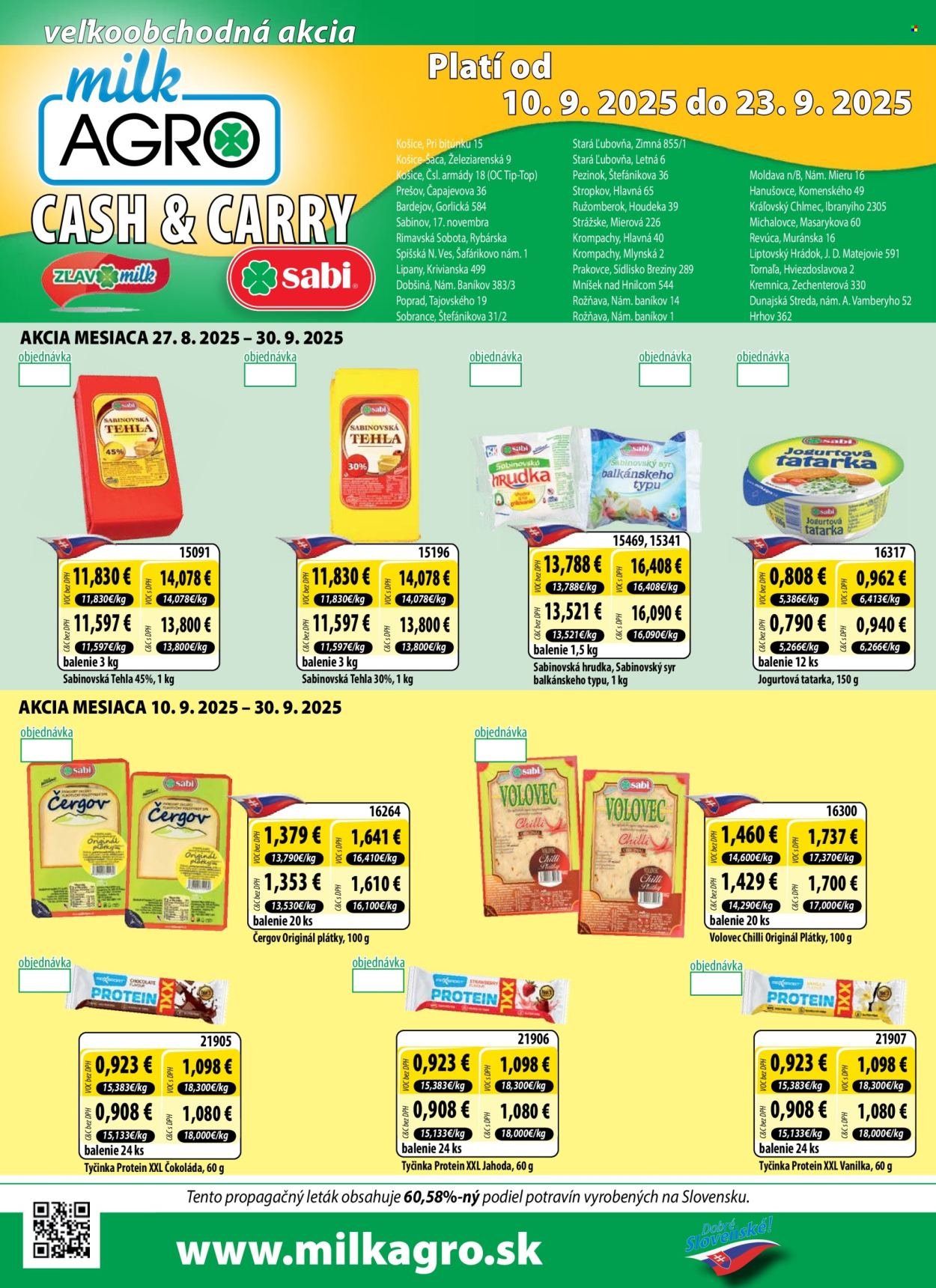 MILK AGRO leták - Cash & Carry (2025-09-10 - 2025-09-23) | 1