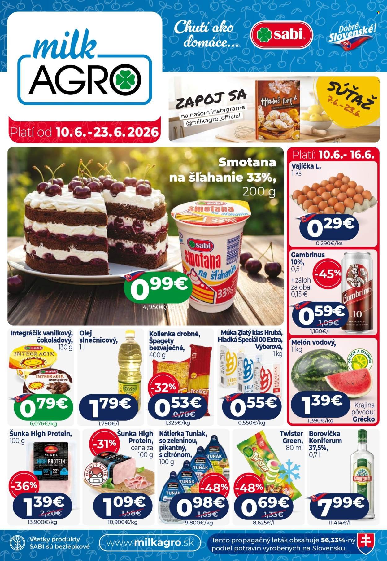 MILK AGRO leták - Od stredy 10.6.2026
