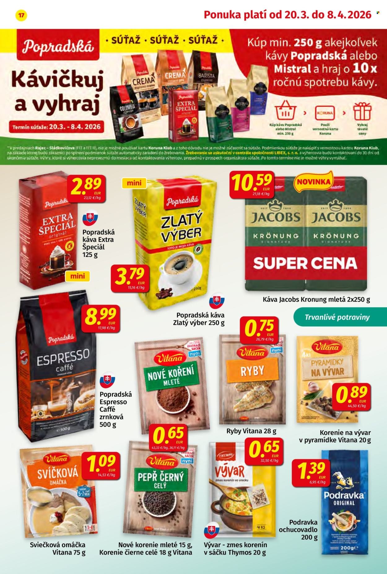 POTRAVINY KORUNA leták - Od piatka 20.3.2026 (2026-03-20 - 2026-04-08) | 17