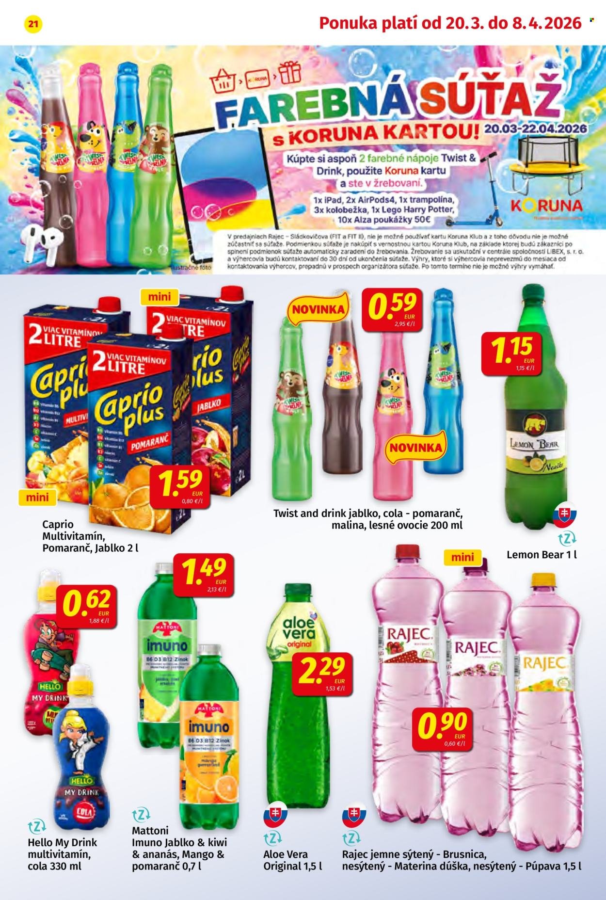 POTRAVINY KORUNA leták - Od piatka 20.3.2026 (2026-03-20 - 2026-04-08) | 21
