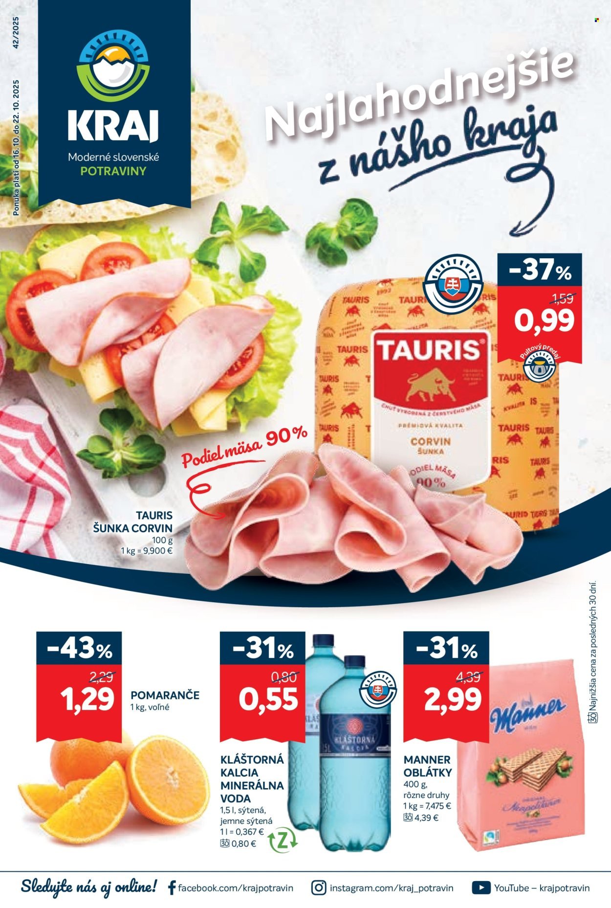 KRAJ leták - Od štvrtka 16.10.2025 (2025-10-16 - 2025-10-22) | 1