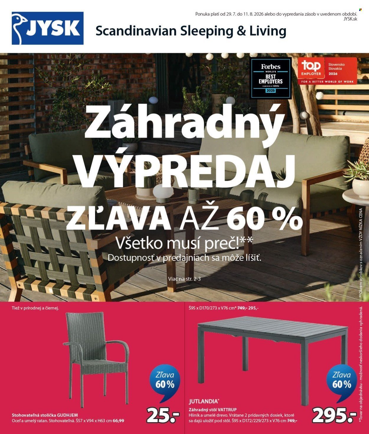 JYSK leták - Od stredy 29.7.2026