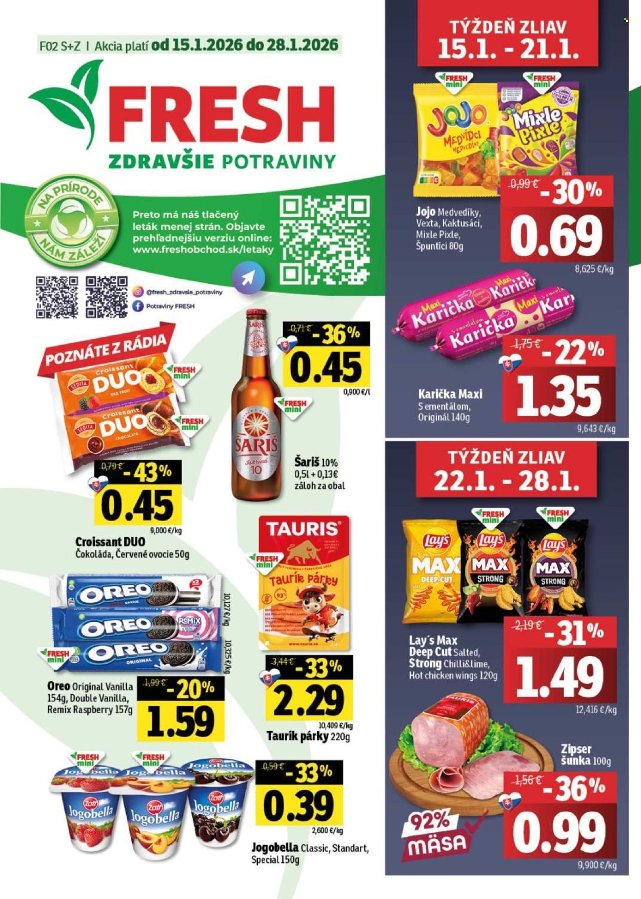 FRESH leták - Stredné a západné Slovensko (2026-01-15 - 2026-01-28) | 1