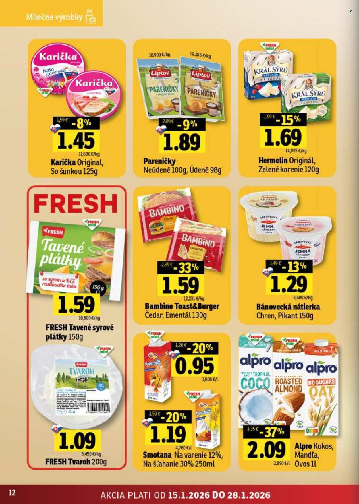 FRESH leták - Stredné a západné Slovensko (2026-01-15 - 2026-01-28) | 12