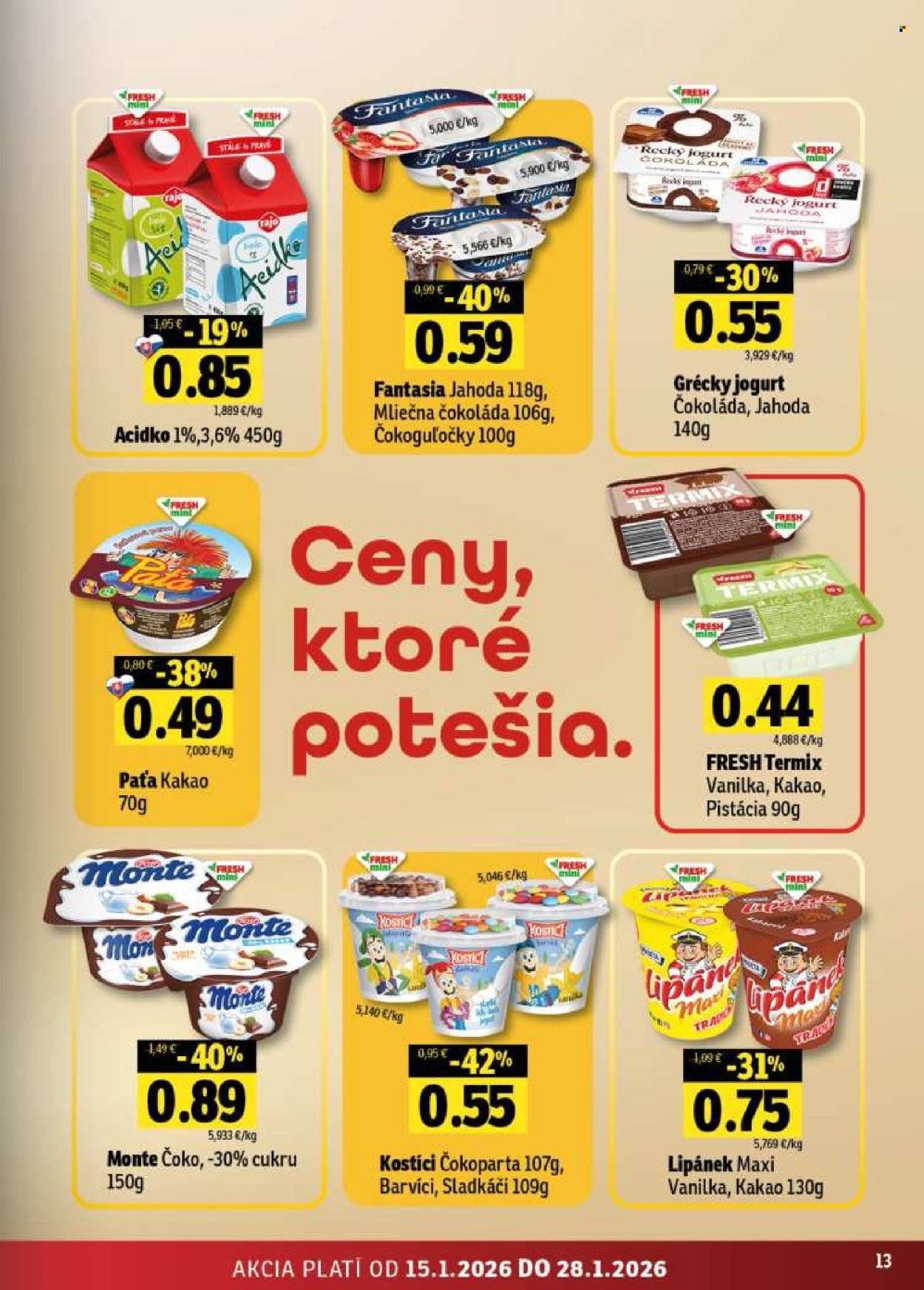 FRESH leták - Stredné a západné Slovensko (2026-01-15 - 2026-01-28) | 13