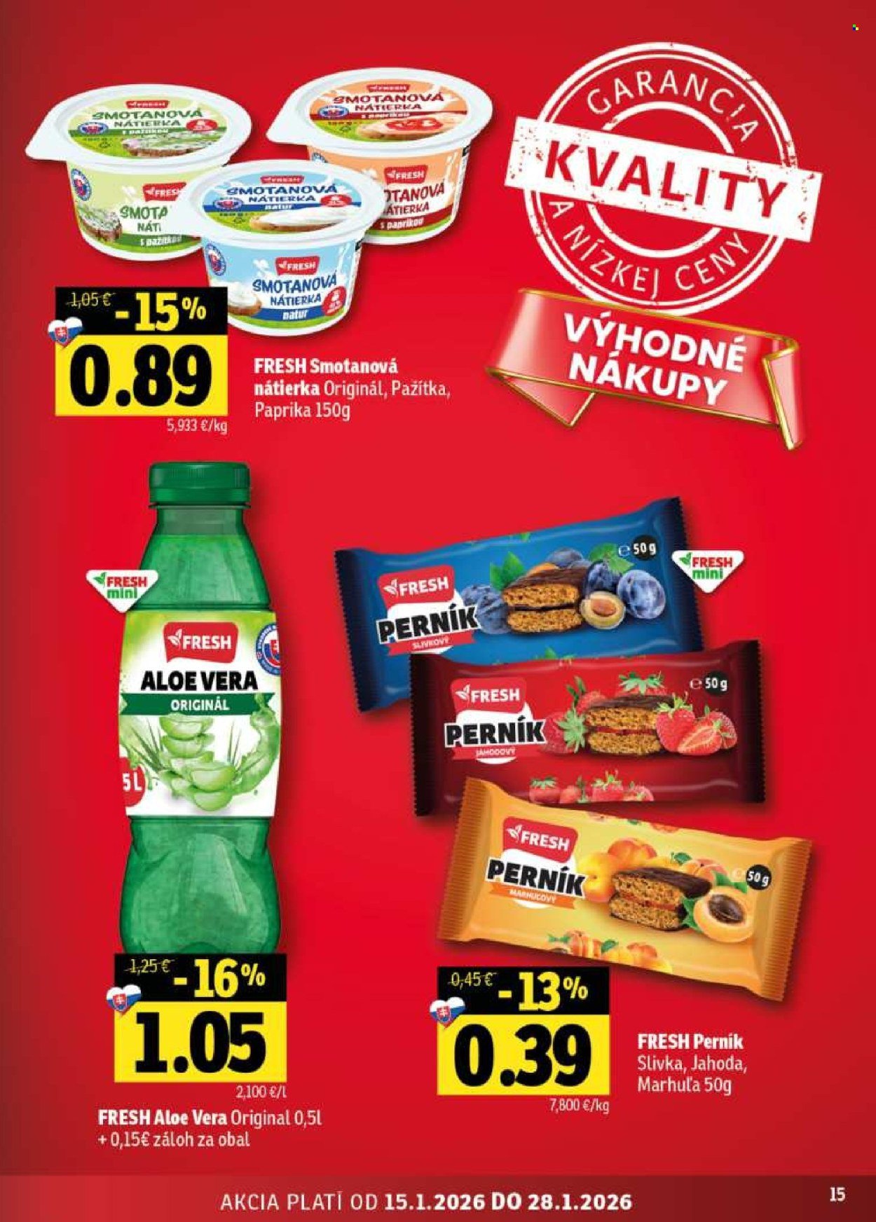 FRESH leták - Stredné a západné Slovensko (2026-01-15 - 2026-01-28) | 15