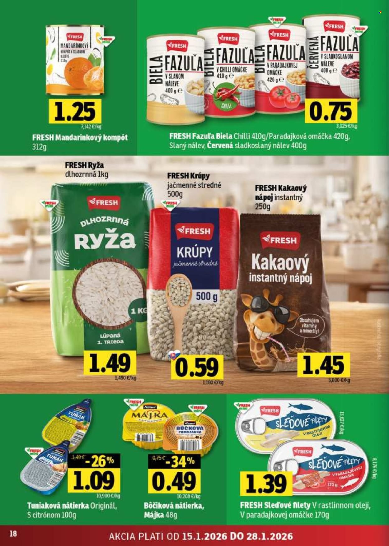 FRESH leták - Stredné a západné Slovensko (2026-01-15 - 2026-01-28) | 18