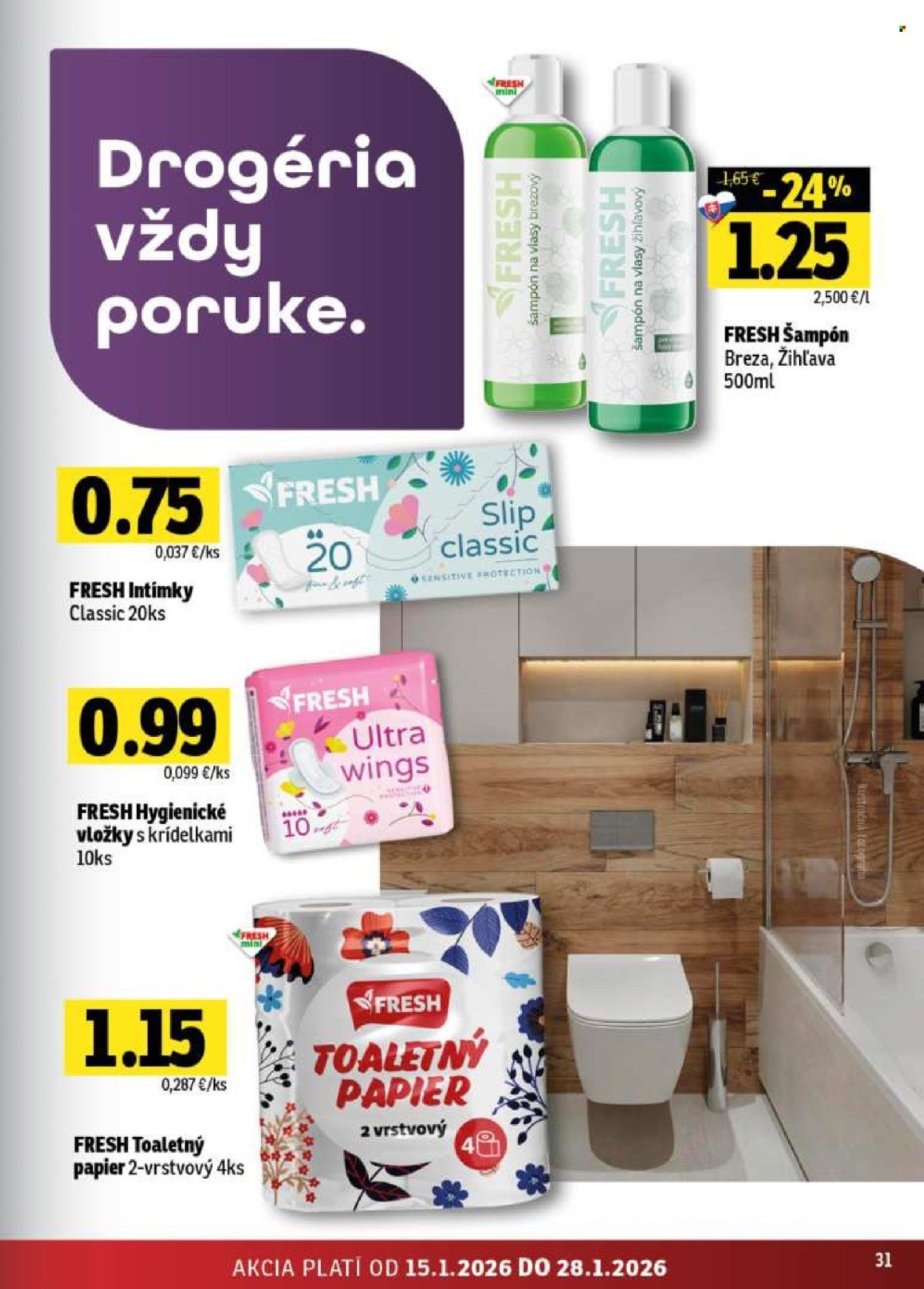 FRESH leták - Stredné a západné Slovensko (2026-01-15 - 2026-01-28) | 31