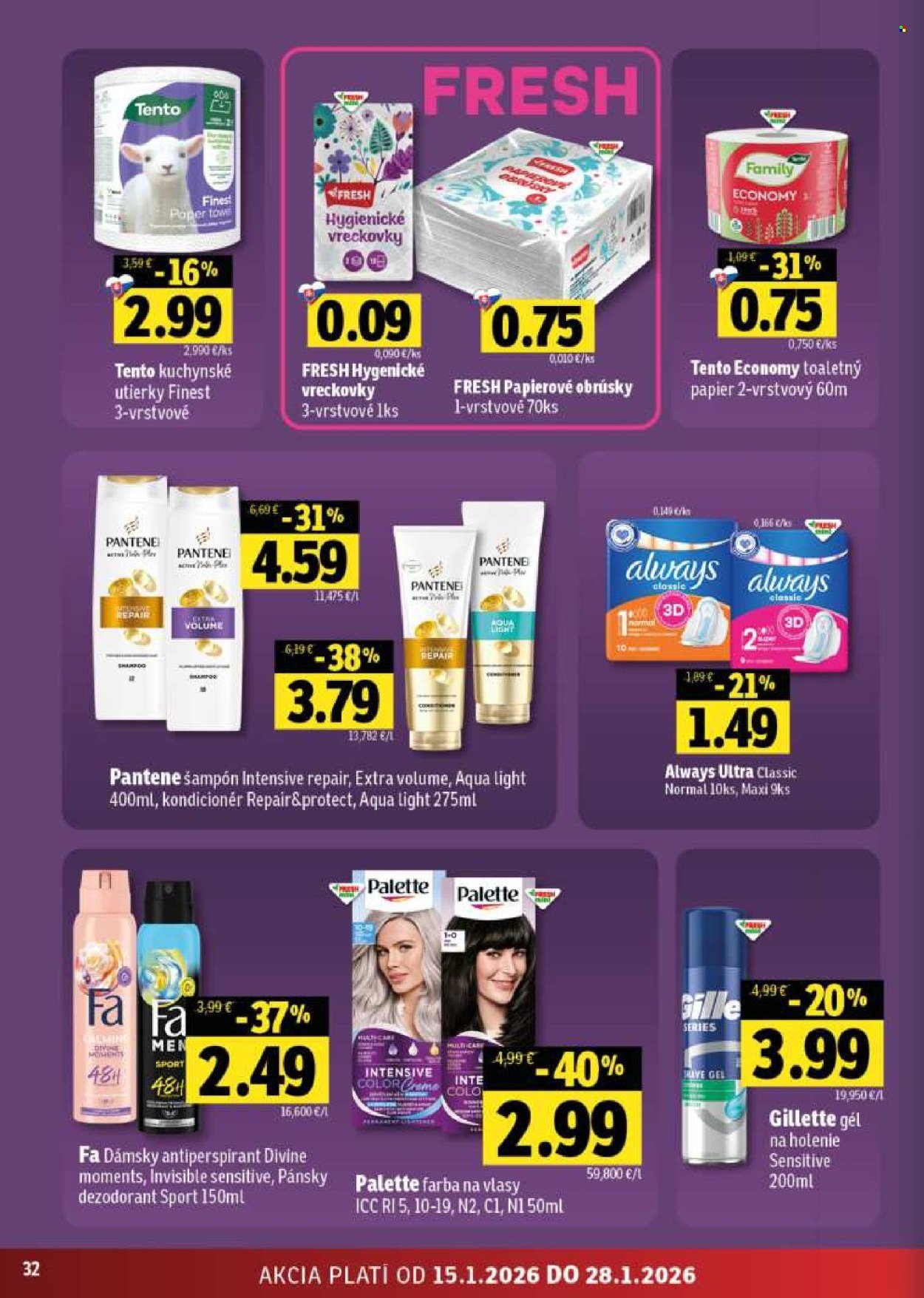 FRESH leták - Stredné a západné Slovensko (2026-01-15 - 2026-01-28) | 32