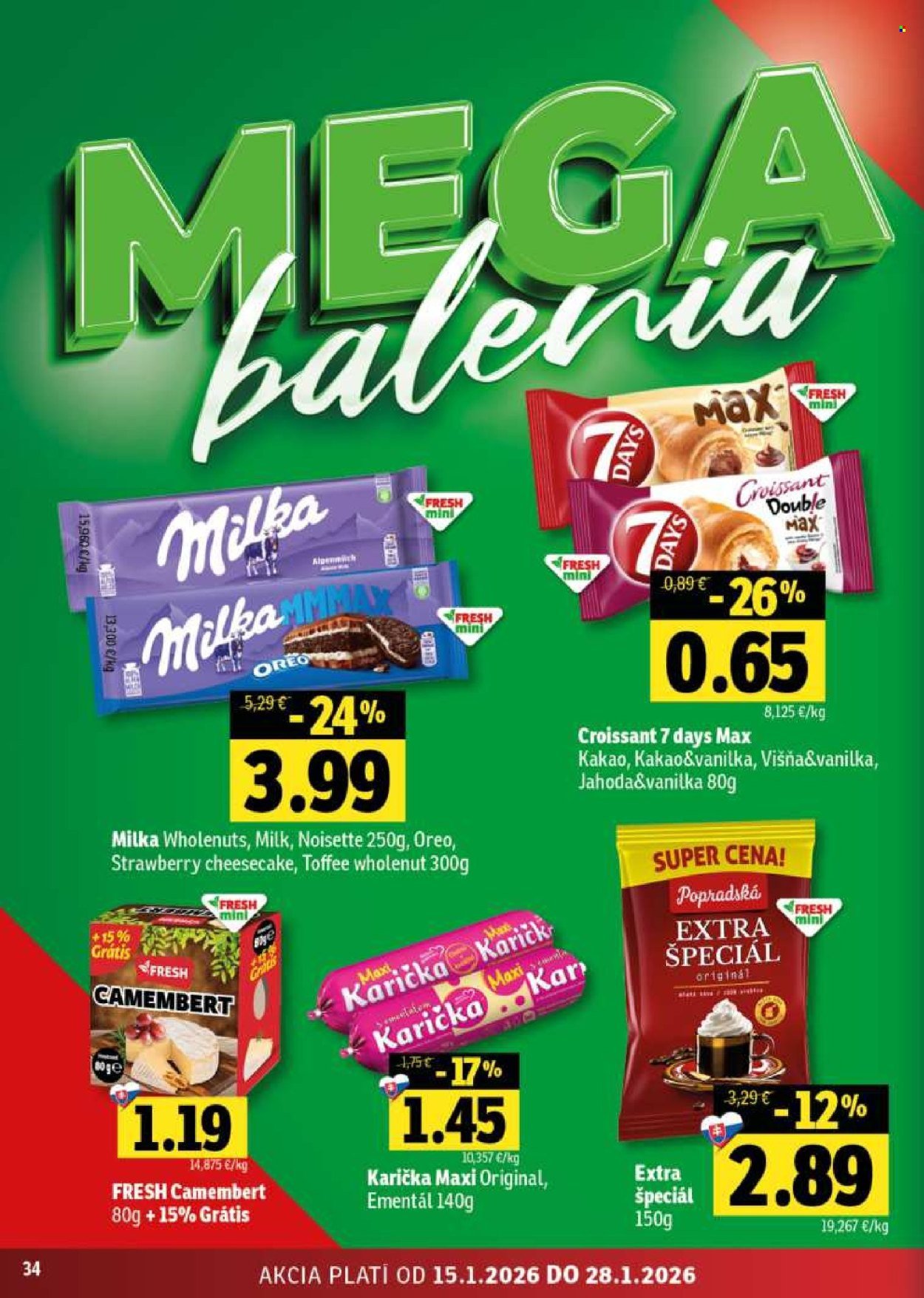 FRESH leták - Stredné a západné Slovensko (2026-01-15 - 2026-01-28) | 34