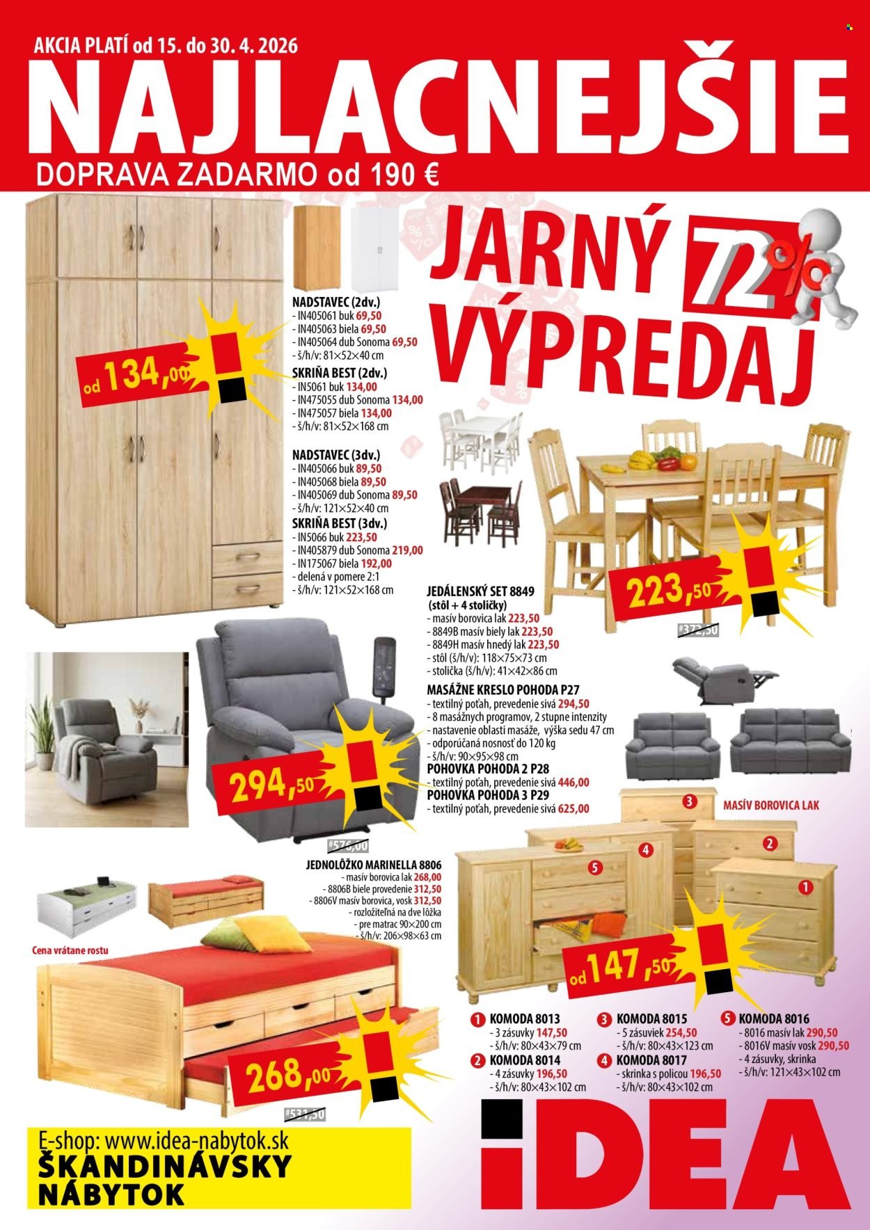 IDEA NÁBYTOK leták - Od stredy 15.4.2026 (2026-04-15 - 2026-04-30) | 1