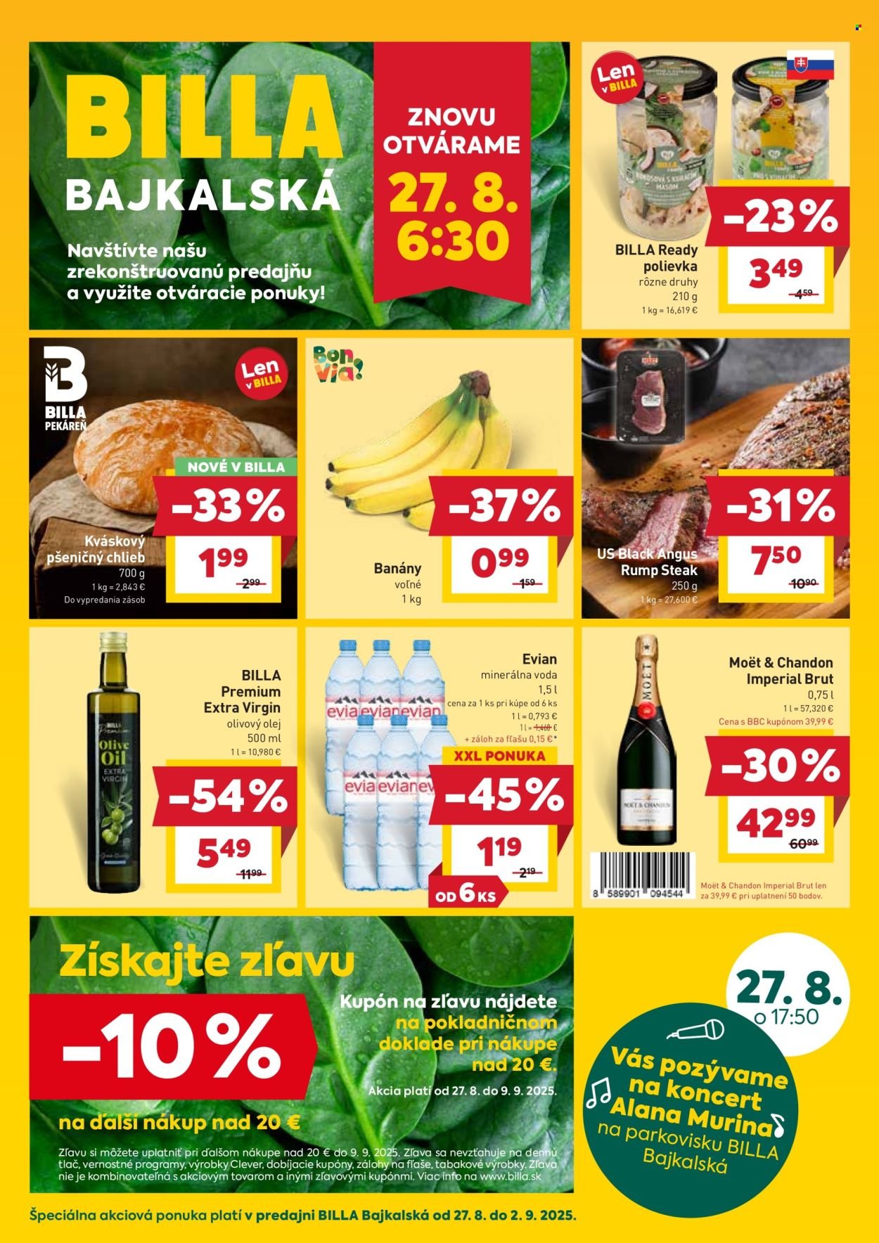 BILLA leták - Slávnostné otvorenie BILLA Bajkalská (2025-08-27 - 2025-09-02) | 1