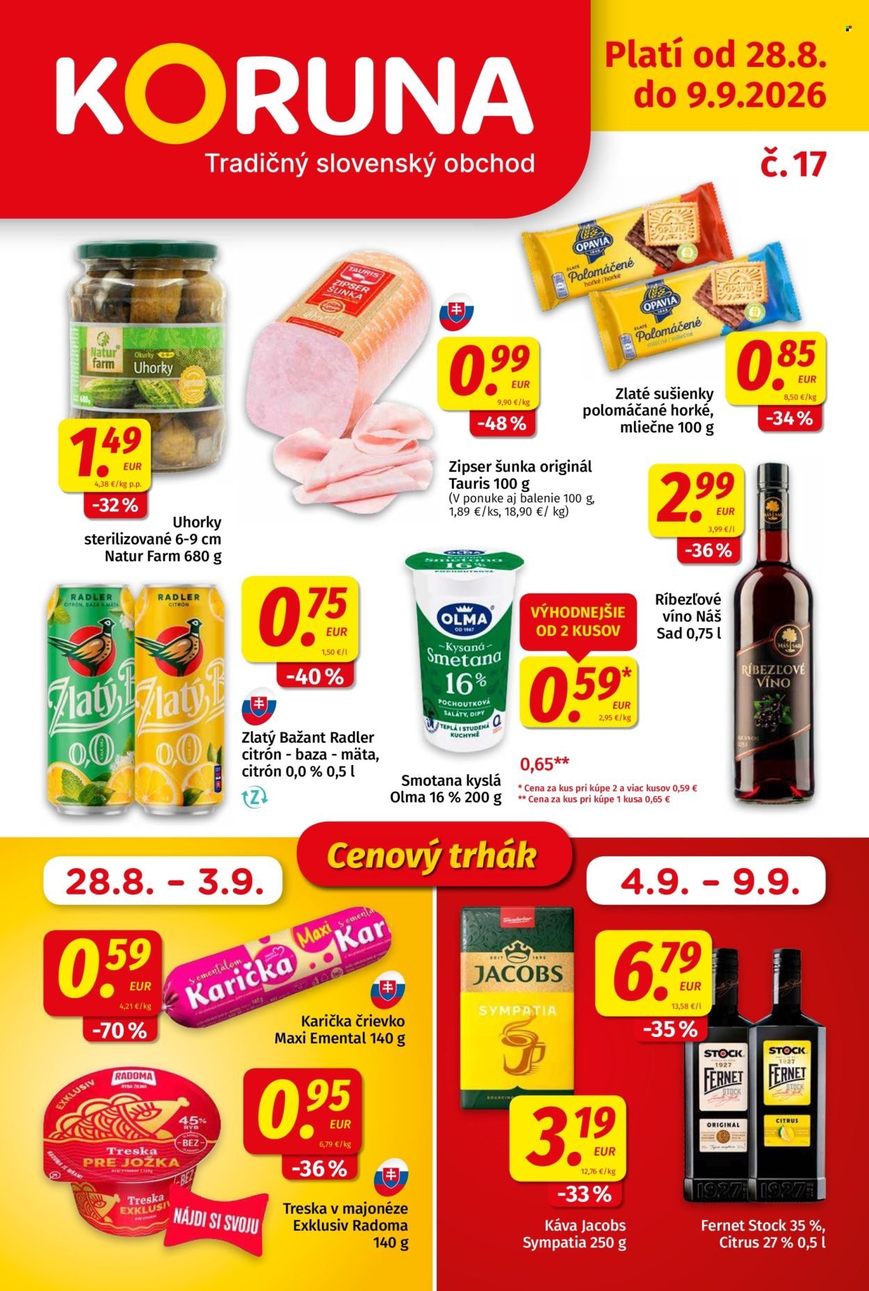 POTRAVINY KORUNA leták - Od piatka 28.8.2026
