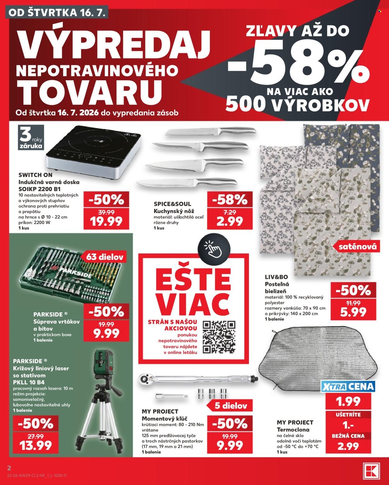 KAUFLAND leták - VÝPREDAJ NEPOTRAVINOVÉHO TOVARU