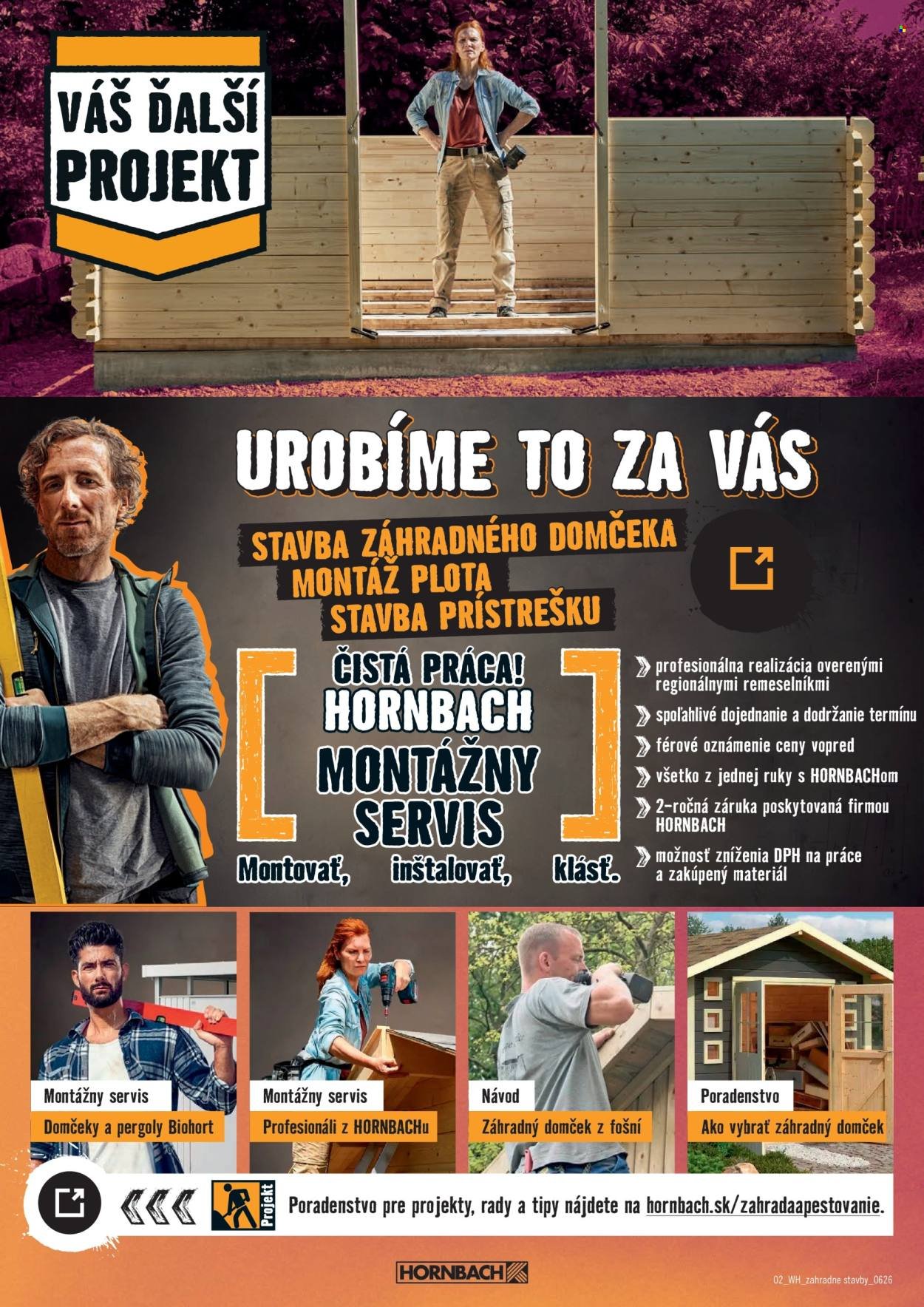 HORNBACH leták - Váš ďalší projekt - Zahradné stavebniny