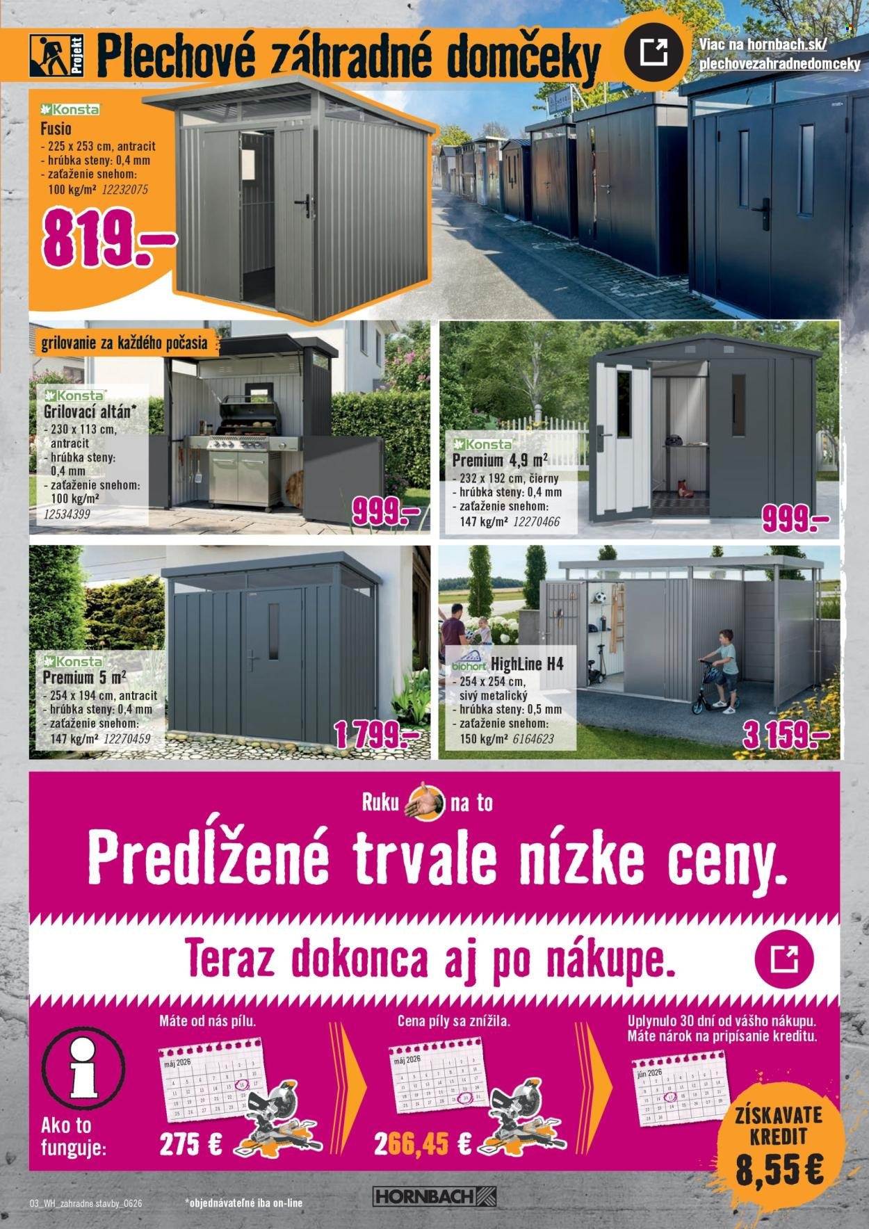 HORNBACH leták - Váš ďalší projekt - Zahradné stavebniny