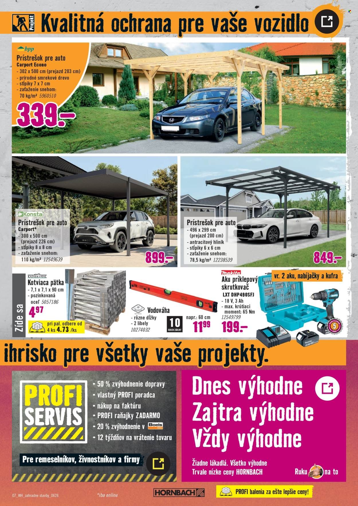 HORNBACH leták - Váš ďalší projekt - Zahradné stavebniny