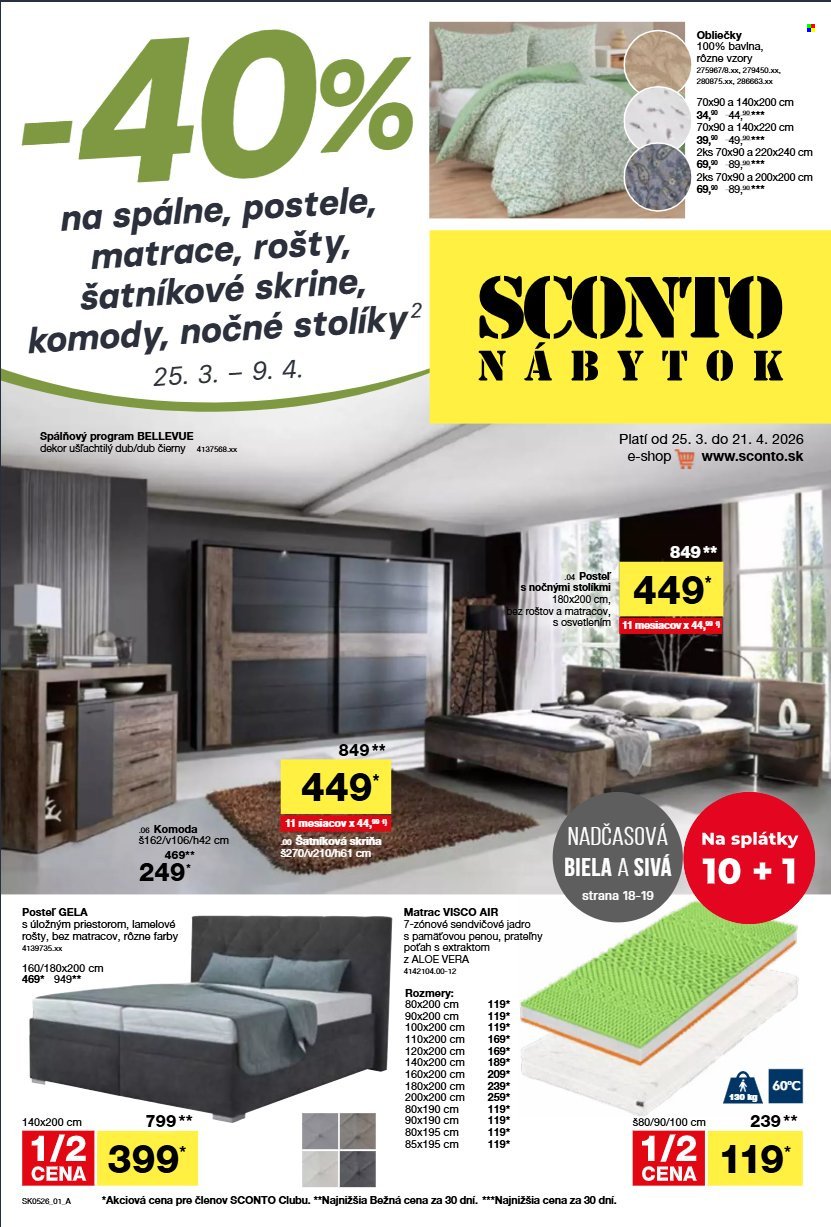 SCONTO NÁBYTOK leták - Aktuálny leták (2026-03-25 - 2026-04-09) | 1