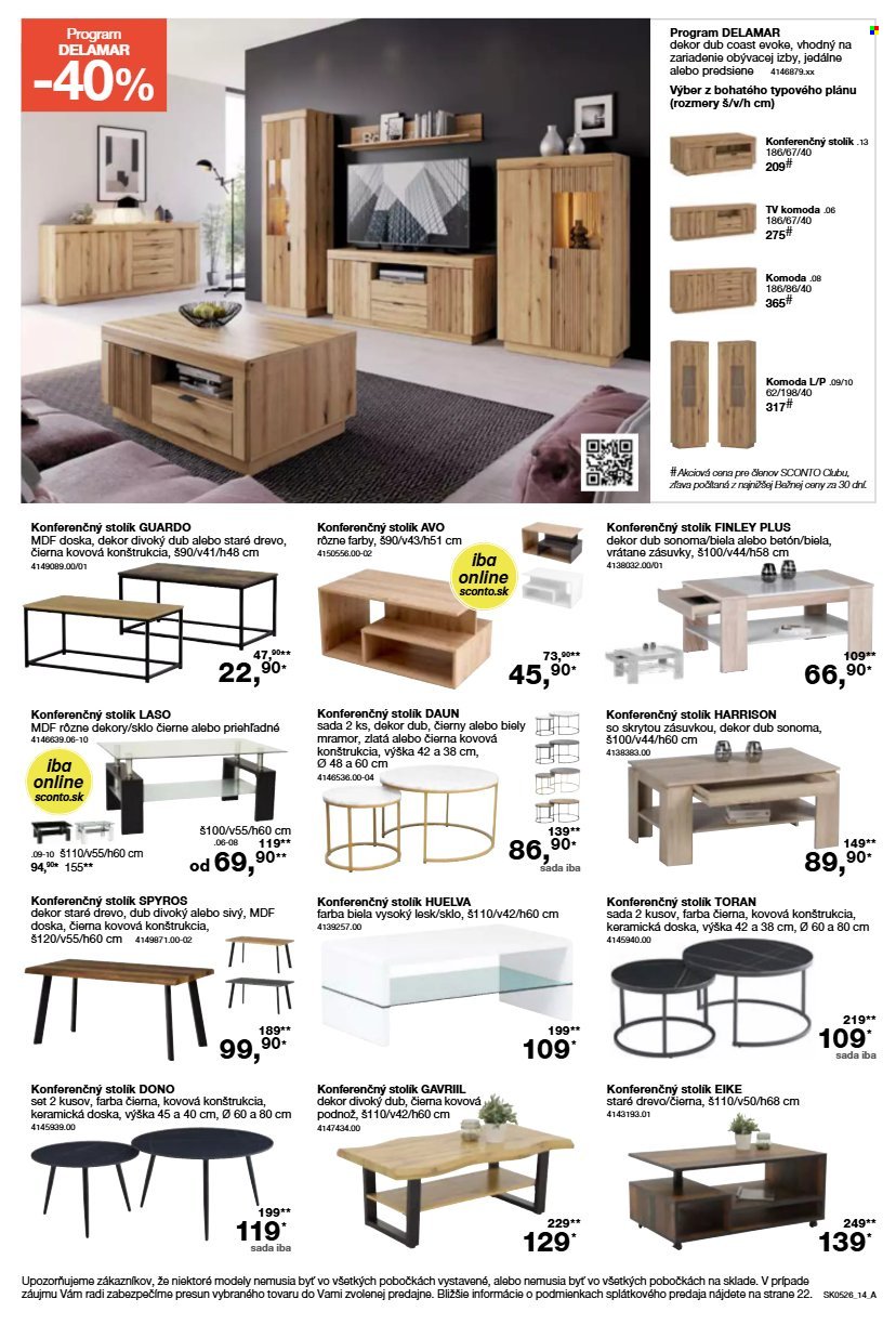 SCONTO NÁBYTOK leták - Aktuálny leták (2026-03-25 - 2026-04-09) | 14