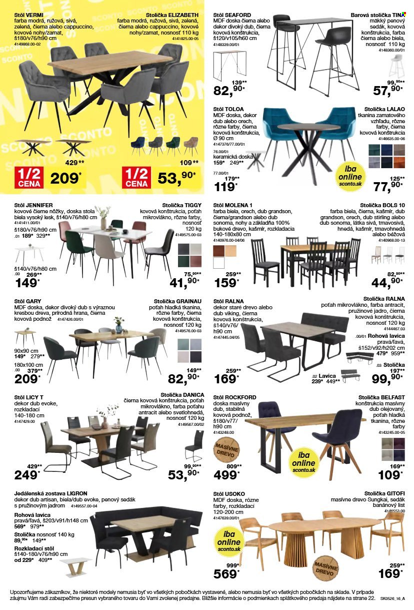 SCONTO NÁBYTOK leták - Aktuálny leták (2026-03-25 - 2026-04-09) | 16