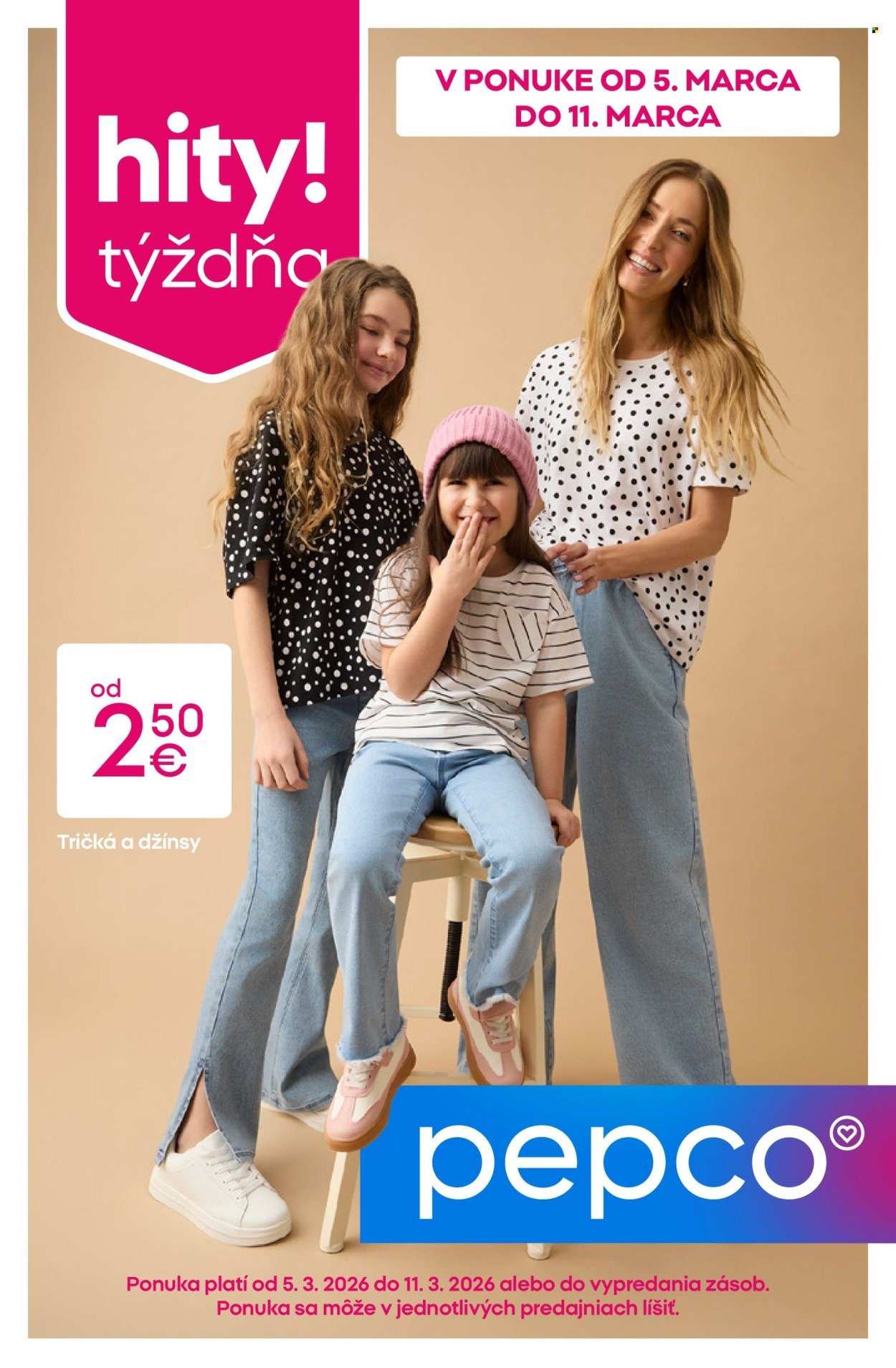 PEPCO leták - Tričká a džínsy (2026-03-05 - 2026-03-11) | 1