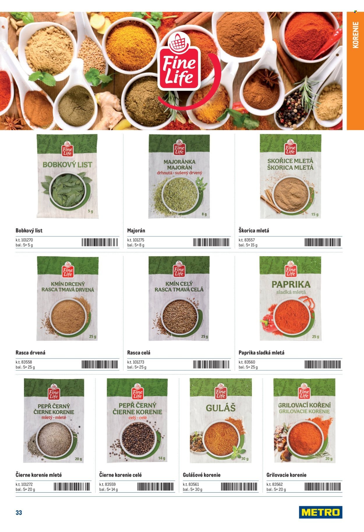 METRO leták - Katalóg FineLife výrobkov (2025-11-23 - 2025-12-31) | 33