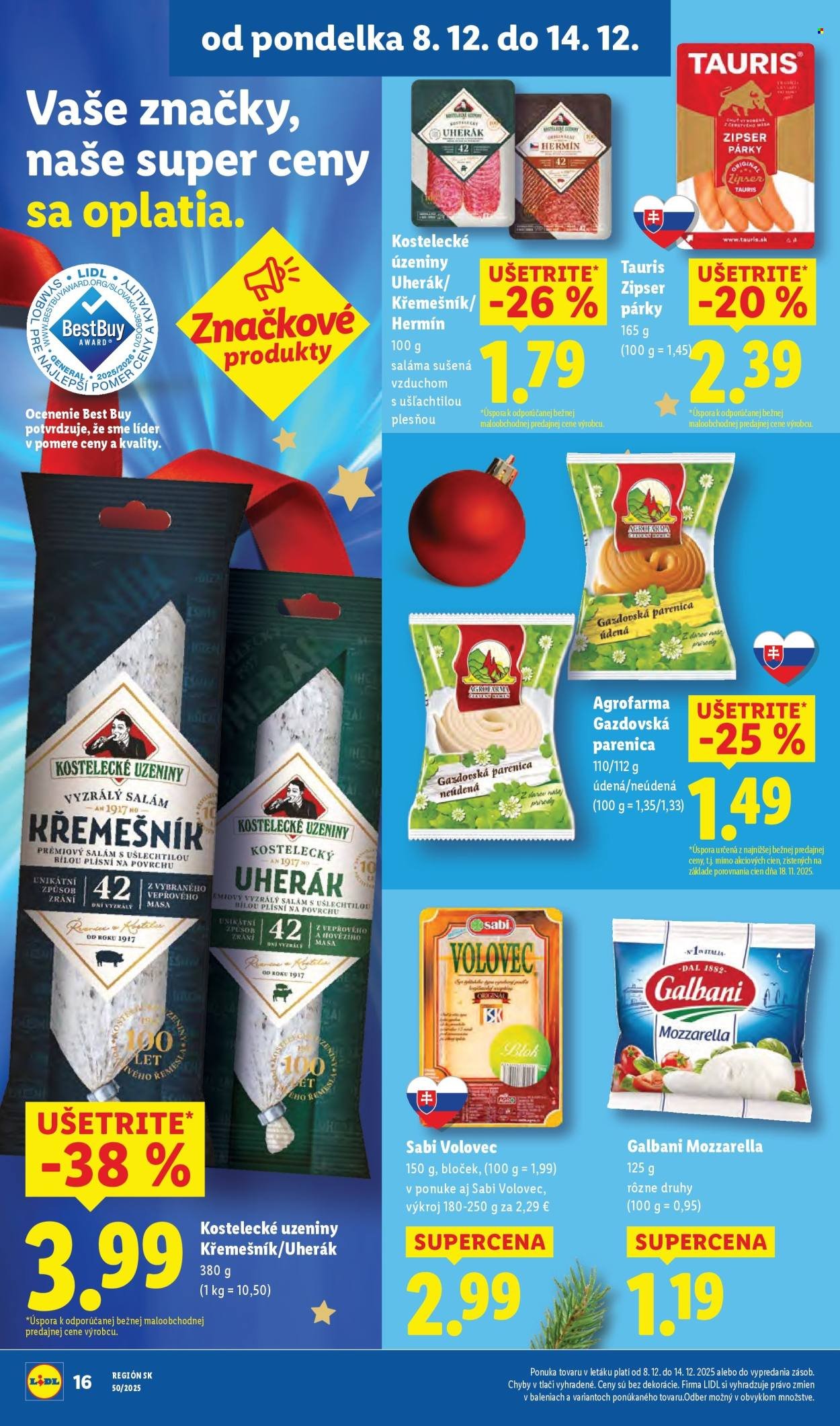 LIDL leták - Od štvrtka 11.12.2025 (2025-12-11 - 2025-12-14) | 52