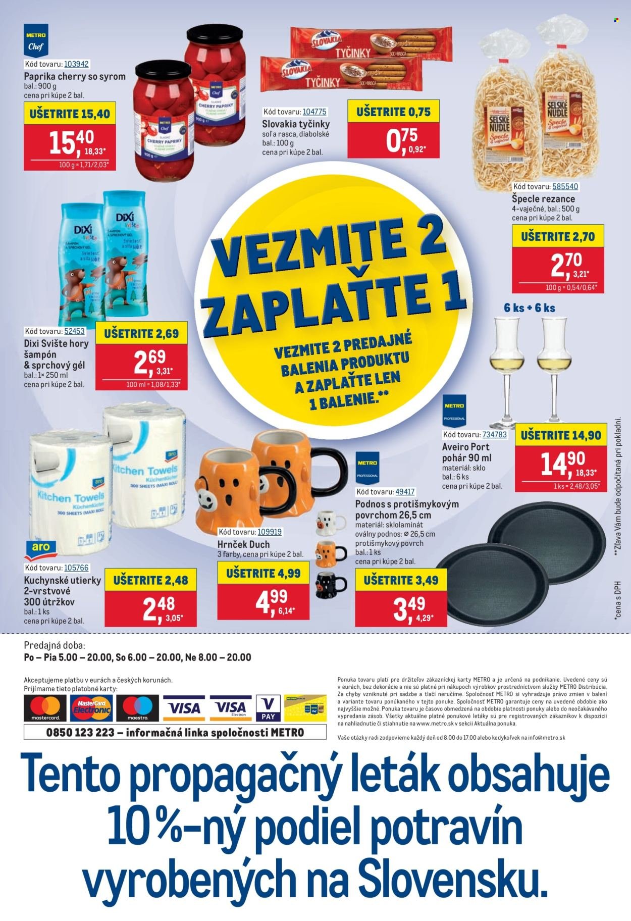 METRO leták - Vezmite 2 Zaplaťte 1