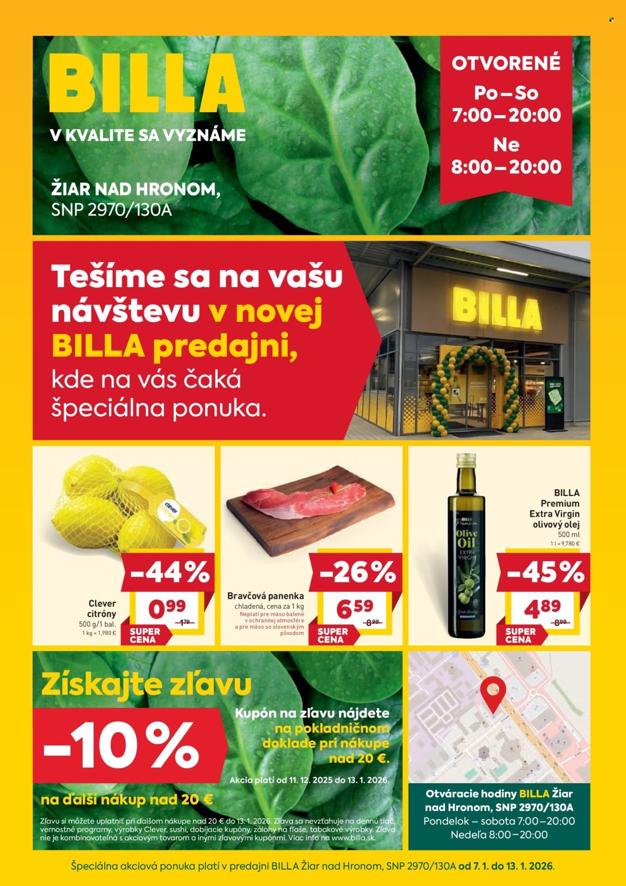 BILLA leták - Žiar nad Hronom - SNP 2970/130A (2026-01-07 - 2026-01-13) | 1