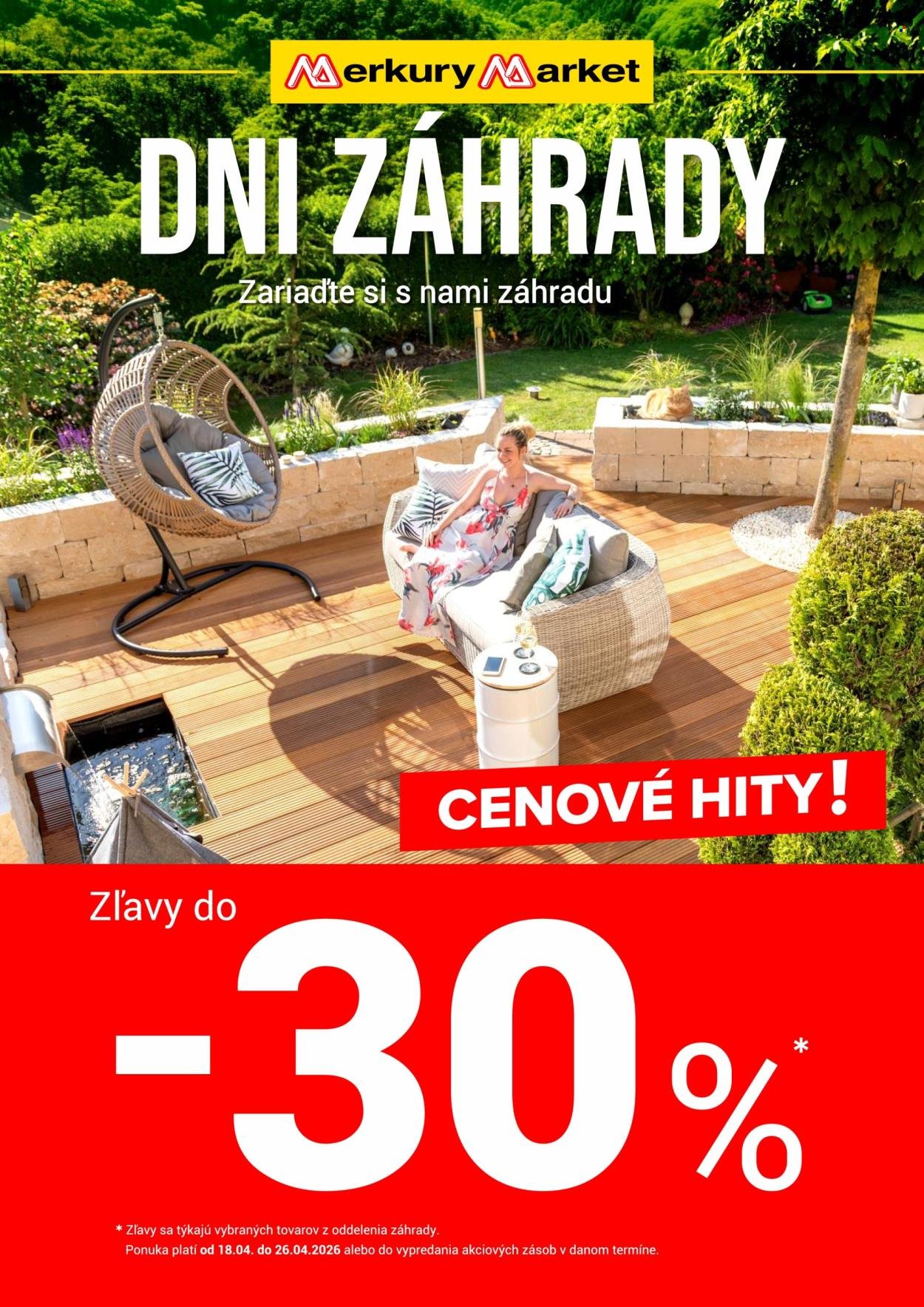 MERKURY MARKET leták - Dni záhrady (2026-04-18 - 2026-04-26) | 1