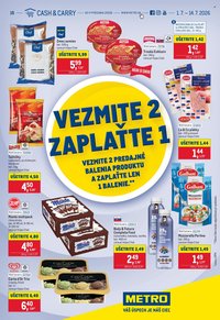 METRO leták - Vezmite 2 Zaplaťte 1