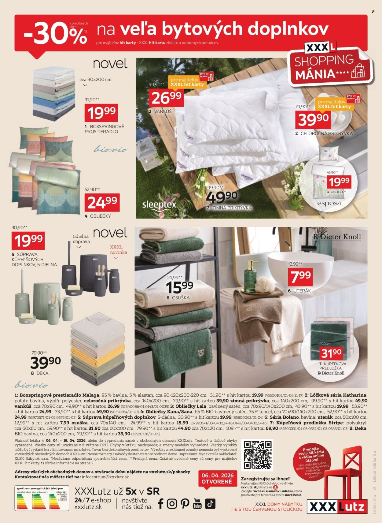 XXXLUTZ leták - Zľava 30 % takmer na všetko (2026-04-06 - 2026-04-19) | 12