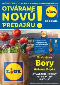LIDL leták - Nová predajňa v Boroch (2025-11-27 - 2025-11-30)