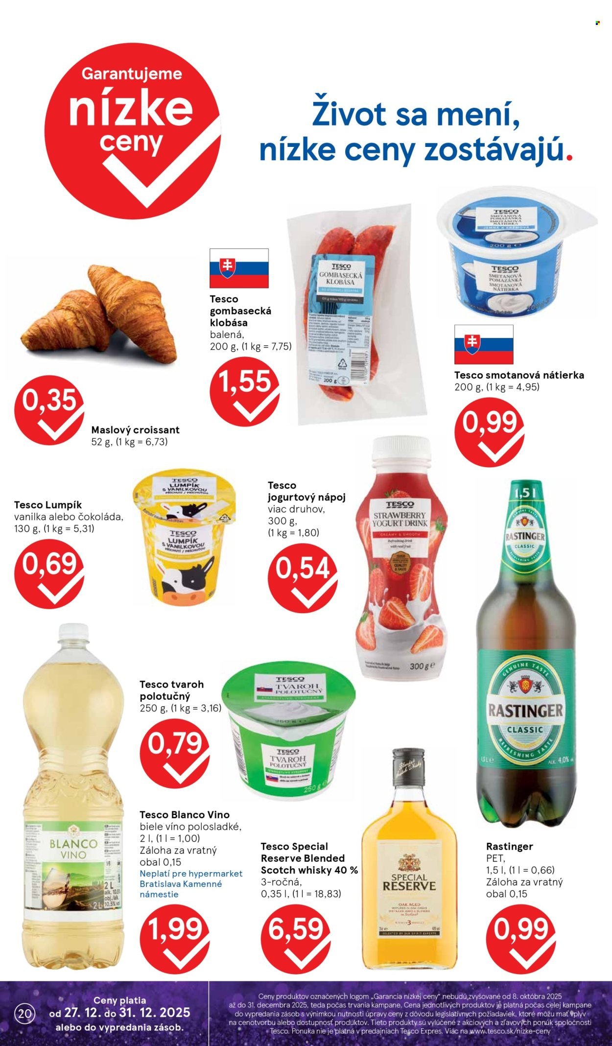TESCO leták - Od soboty 27.12.2025 (2025-12-27 - 2025-12-31) | 20