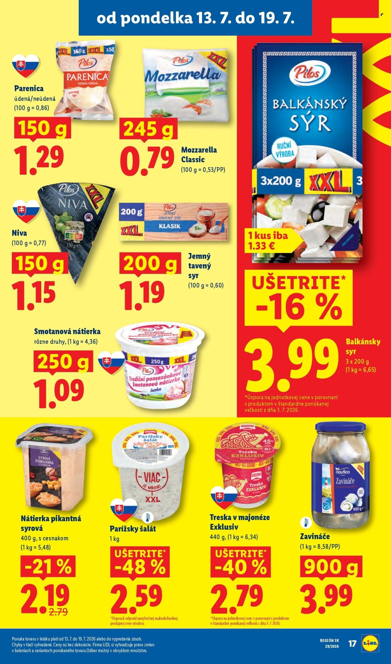 LIDL leták - Od pondelka 13.7.2026